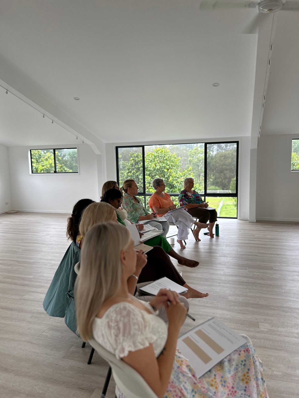 Founders taking notes during a live session